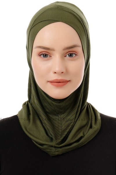 Babe Cross - Hijab Al Amira One-Piece Kaki