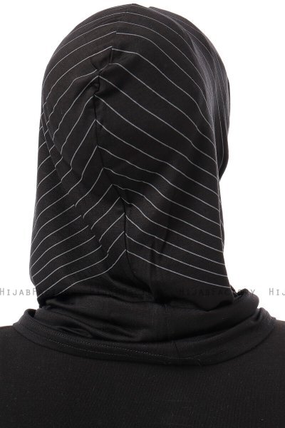 Babe Plain - Hijab Al Amira One-Piece Noir & Gris Clair