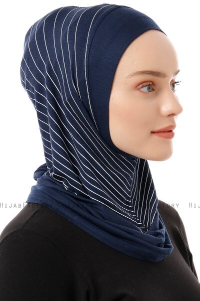 Babe Plain - Hijab Al Amira One-Piece Bleu Marin