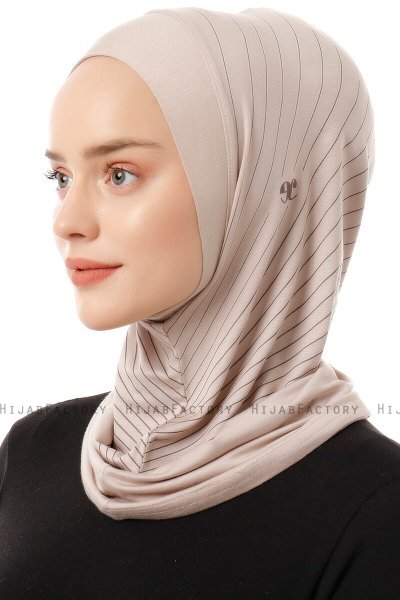 Babe Plain - Hijab Al Amira One-Piece Taupe Clair
