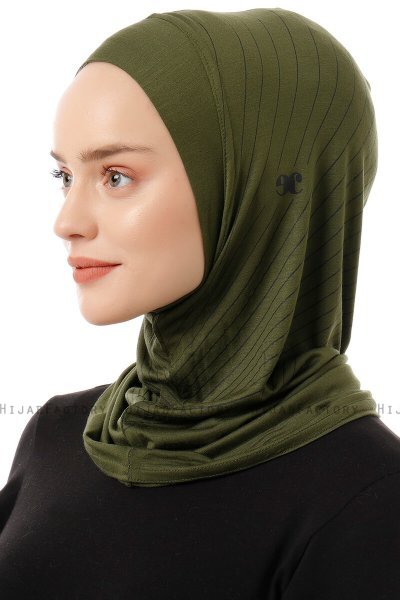 Babe Plain - Hijab Al Amira One-Piece Kaki