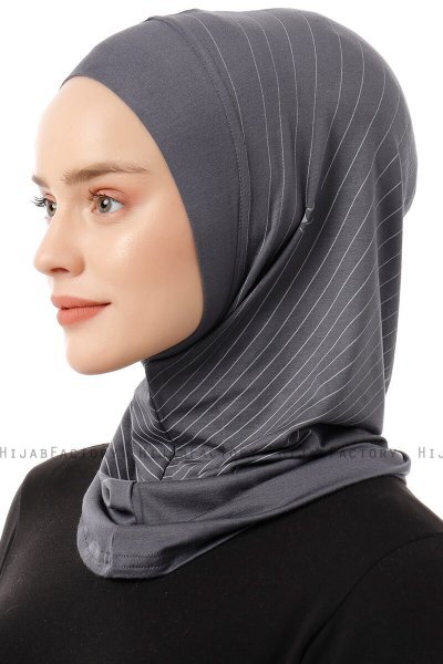 Babe Plain - Hijab Al Amira One-Piece Gris Foncé