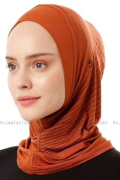 Babe Plain - Hijab Al Amira One-Piece Rouge Brique