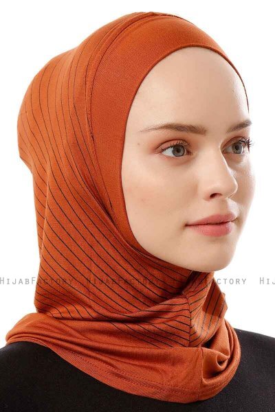 Babe Plain - Hijab Al Amira One-Piece Rouge Brique
