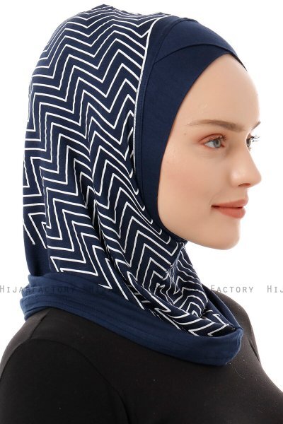 Silva Cross - Hijab Al Amira One-Piece Bleu Marin