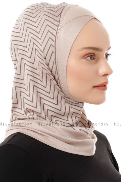 Silva Cross - Hijab Al Amira One-Piece Taupe Clair