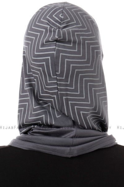 Silva Cross - Hijab Al Amira One-Piece Gris Foncé