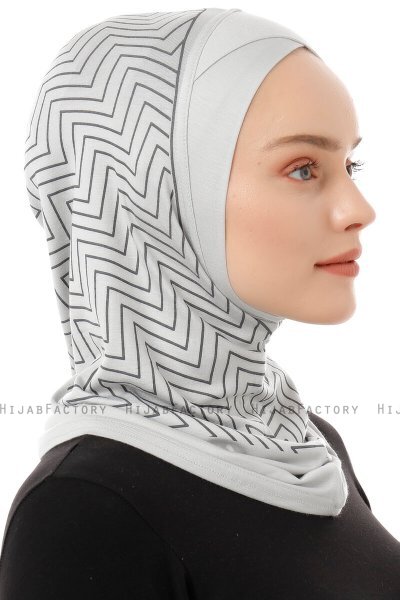Silva Cross - Hijab Al Amira One-Piece Gris Clair