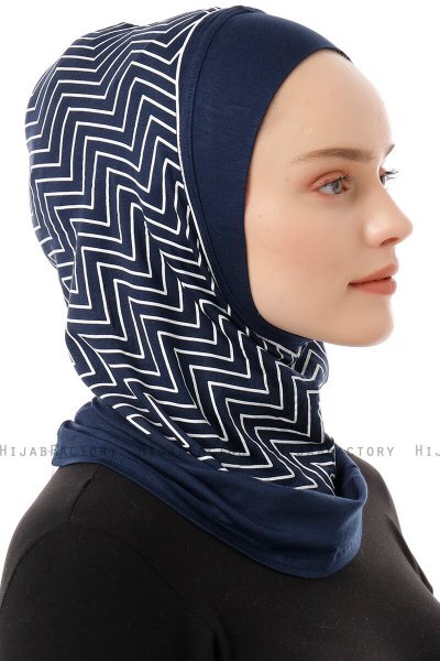 Silva Plain - Hijab Al Amira One-Piece Bleu Marin