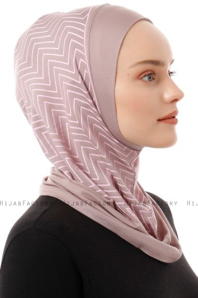 Silva Plain - Hijab Al Amira One-Piece Gris Pierre
