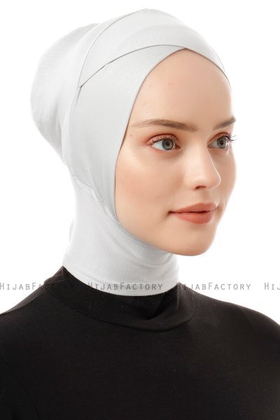 Elnara - Bonnet Cross Hijab Gris Clair