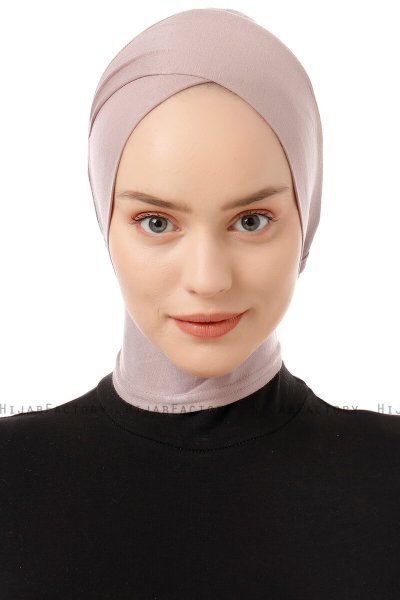 Elnara - Bonnet Cross Hijab Gris Pierre