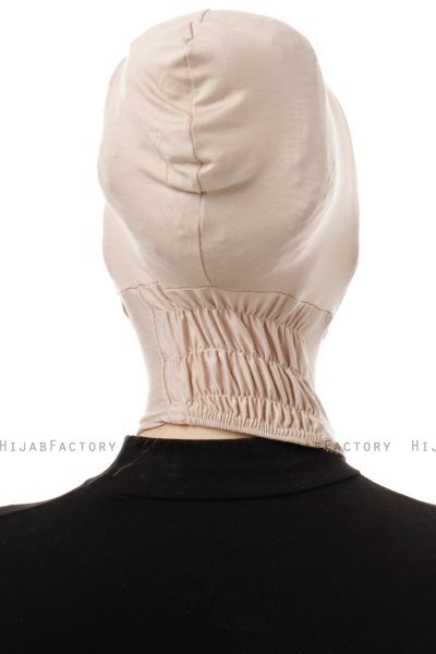 Elnara - Bonnet Plain Hijab Taupe Clair