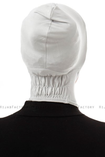 Elnara - Bonnet Plain Hijab Gris Clair