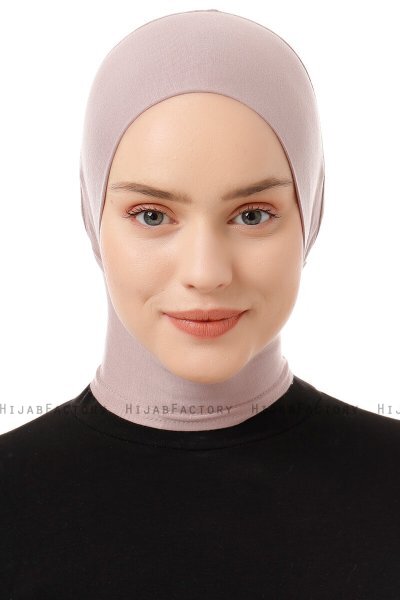 Elnara - Bonnet Plain Hijab Gris Pierre