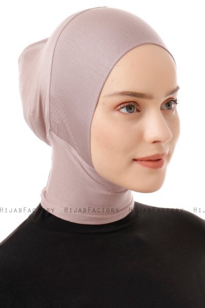Elnara - Bonnet Plain Hijab Gris Pierre