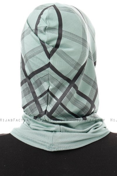 Ekose Plain - Hijab Al Amira One-Piece Vert