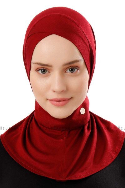 Ceren - Hijab Pratique Viscose Bordeaux 