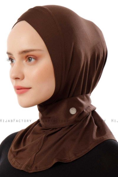 Ceren - Hijab Pratique Viscose Marron Foncé