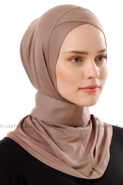 Ceren - Hijab Pratique Viscose Taupe Foncé