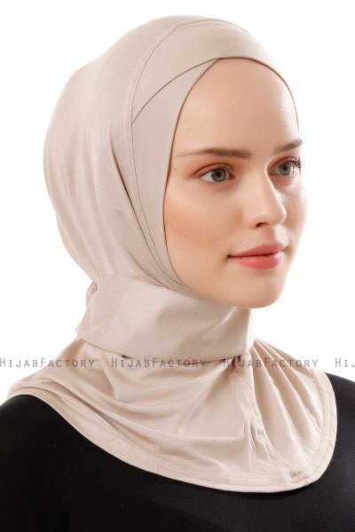 Ceren - Hijab Pratique Viscose Taupe Clair
