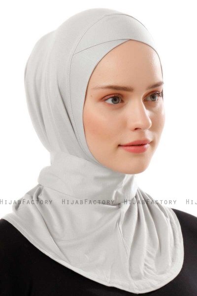 Ceren - Hijab Pratique Viscose Gris Clair