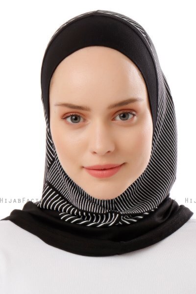 Wind Plain - Hijab Al Amira One-Piece Noir & Blanc