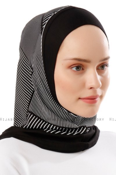 Wind Plain - Hijab Al Amira One-Piece Noir & Blanc