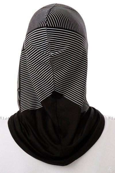 Wind Plain - Hijab Al Amira One-Piece Noir & Blanc