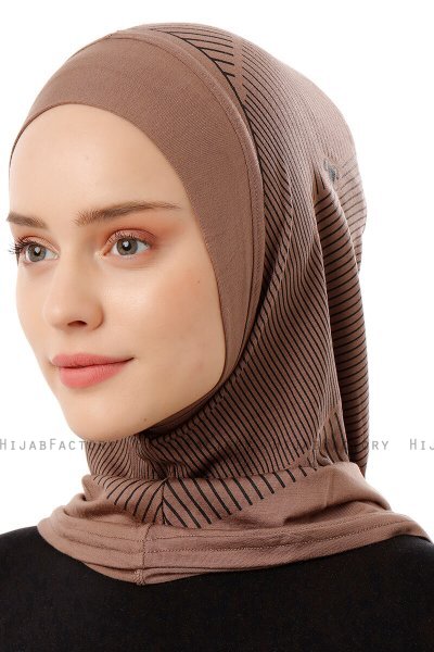 Wind Plain - Hijab Al Amira One-Piece Taupe Foncé