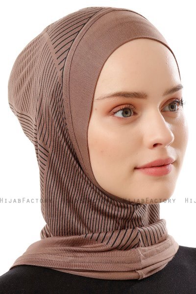 Wind Plain - Hijab Al Amira One-Piece Taupe Foncé