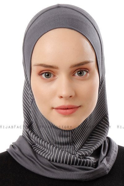Wind Plain - Hijab Al Amira One-Piece Gris Foncé