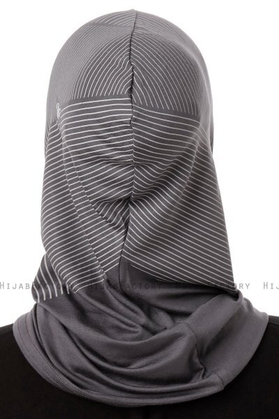 Wind Plain - Hijab Al Amira One-Piece Gris Foncé