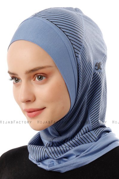 Wind Plain - Hijab Al Amira One-Piece Indigo