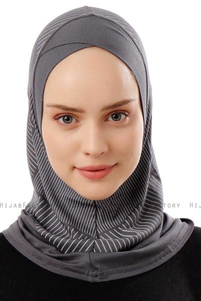 Wind Cross - Hijab Al Amira One-Piece Gris Foncé
