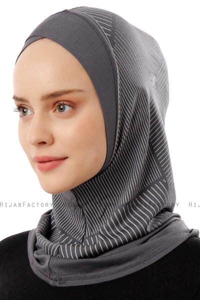 Wind Cross - Hijab Al Amira One-Piece Gris Foncé
