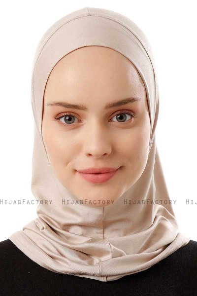 Logo Plain - Hijab Al Amira One-Piece Taupe Clair