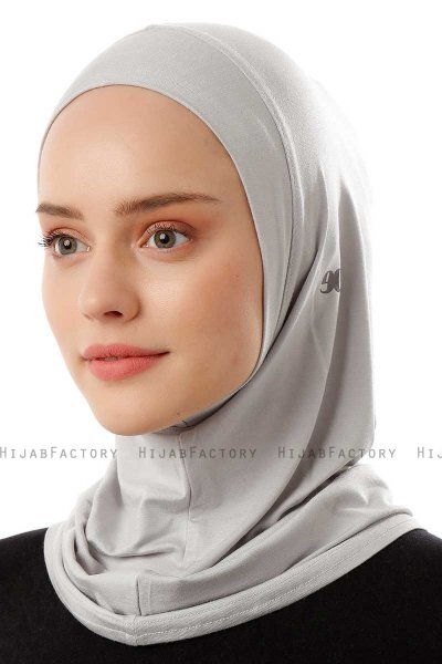 Logo Plain - Hijab Al Amira One-Piece Gris Clair