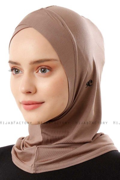 Logo Cross - Hijab Al Amira One-Piece Taupe Foncé