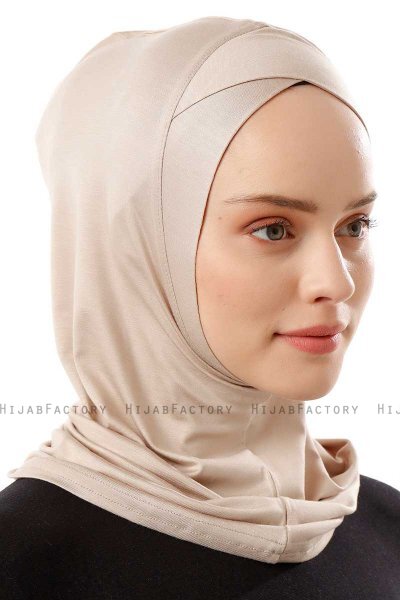 Logo Cross - Hijab Al Amira One-Piece Taupe Clair