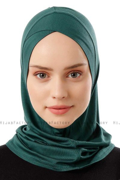 Logo Cross - Hijab Al Amira One-Piece Vert Foncé