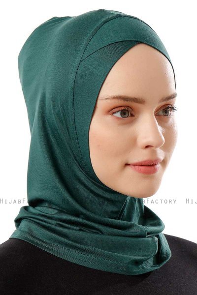 Logo Cross - Hijab Al Amira One-Piece Vert Foncé