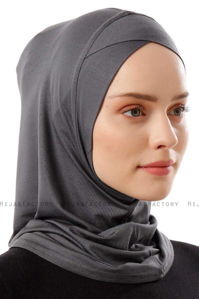 Logo Cross - Hijab Al Amira One-Piece Gris Foncé