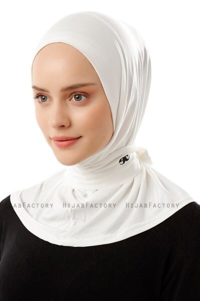 Sportif Plain - Hijab Pratique Viscose Creme