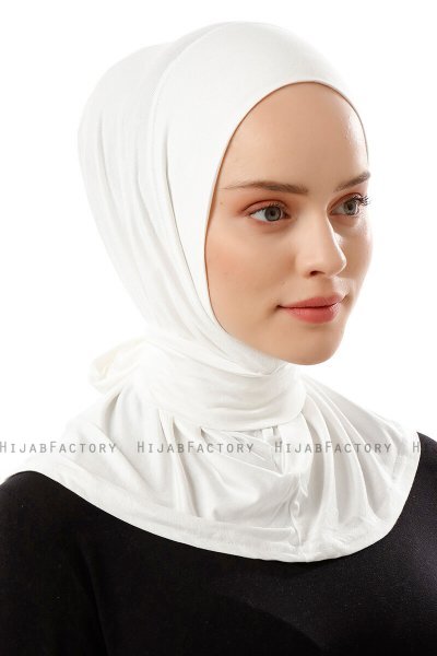 Sportif Plain - Hijab Pratique Viscose Creme