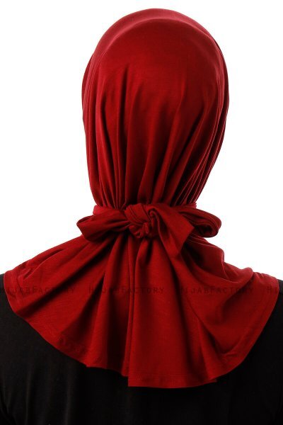 Sportif Plain - Hijab Pratique Viscose Bordeaux