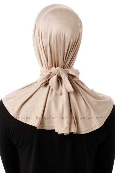 Sportif Plain - Hijab Pratique Viscose Taupe Clair