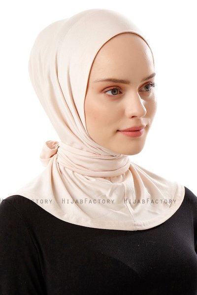 Sportif Plain - Hijab Pratique Viscose Beige
