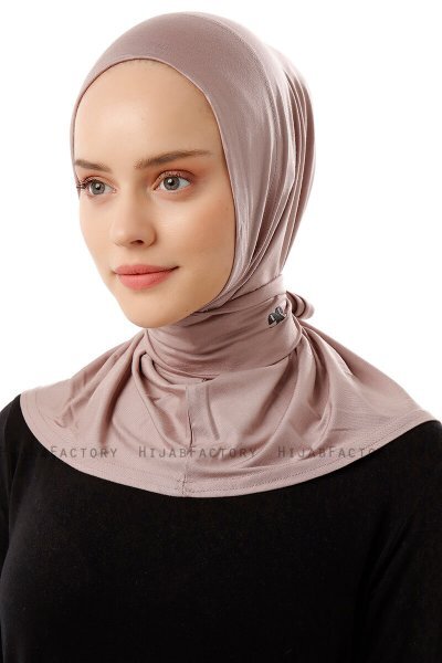 Sportif Plain - Hijab Pratique Viscose Gris Pierre
