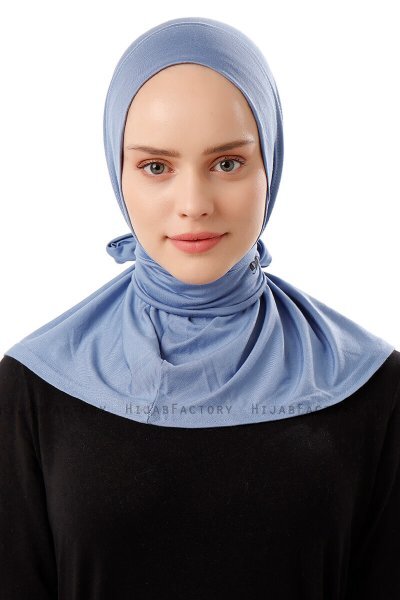 Sportif Plain - Hijab Pratique Viscose Indigo
